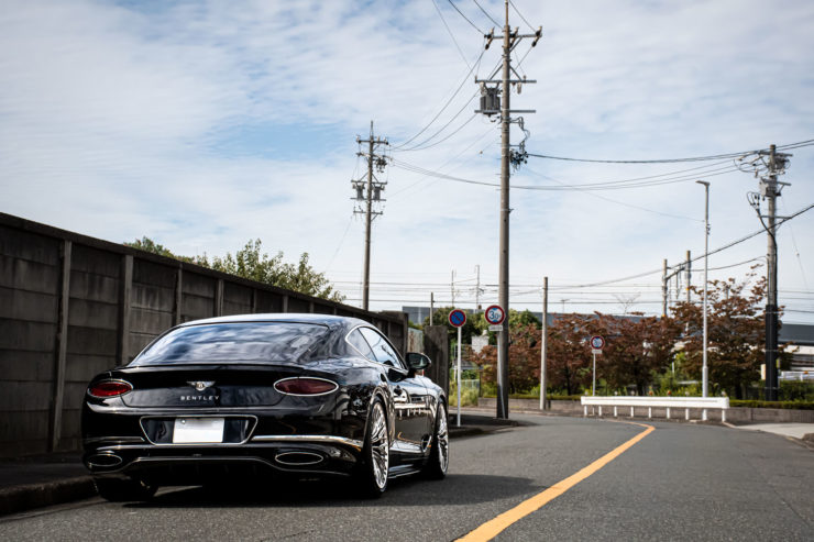 ベントレー　コンチネンタルGT　ローダウン　マフラー　ホイール　カプリスト　AL13　アメ鍛　22インチ　ASC　カスタム　名古屋