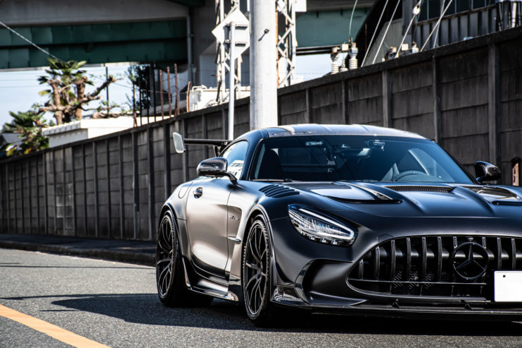 AMG　GT　ブラックシリーズ　限定車　ブラックアウト　ローダウン　ロベルタ　リフター　プロテクションフィルム　カスタム　名古屋