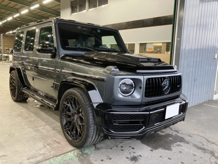 愛知県 名古屋 ベンツ AMG G63 ブラバス BRABUS BENZ ボンネット 取り付け カスタム