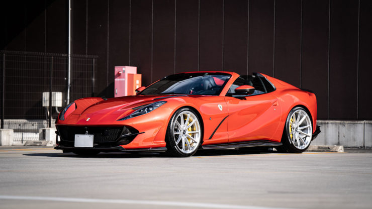 フェラーリ　812　GTS　ロッソフォーミュラー1　ローダウン　ノヴィテック　ダウンサス　HRE　アメ鍛　ホイール　カスタム　名古屋