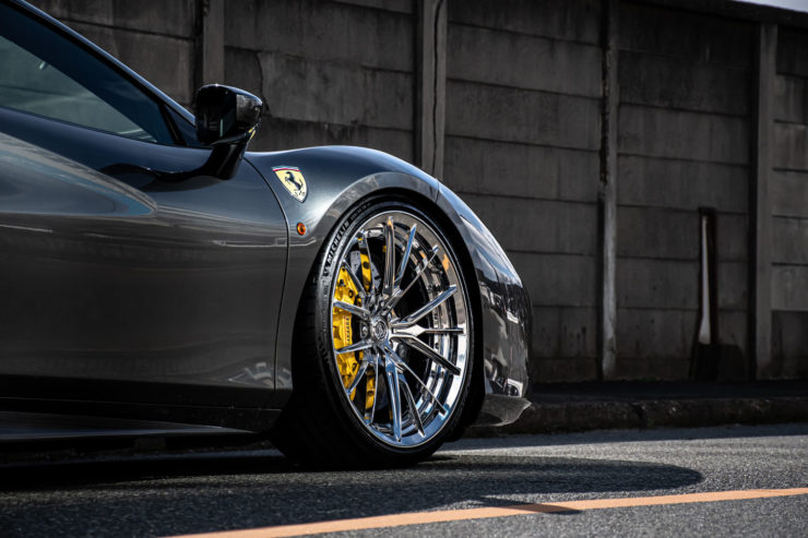 フェラーリ　488スパイダー　ノヴィテック　ローダウン　ダウンサス　AL13　アメ鍛　ホイール　ポリッシュ　フルポリ　カスタム　名古屋