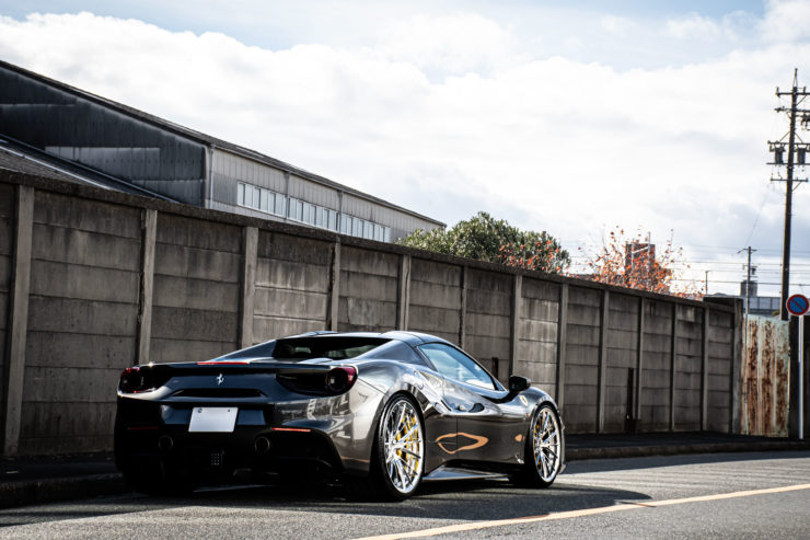 フェラーリ　488　スパイダー　ローダウン　ダウンサス　ノヴィテック　AL13　ホイール　アメ鍛　新作　カスタム　名古屋