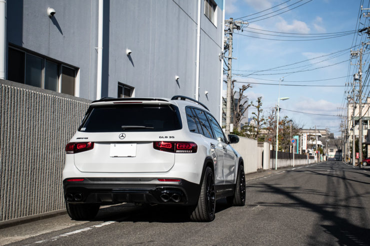 メルセデスベンツ　AMG　GLB　GLB35　ブラックアウト　ラッピング　ナイトパッケージ　21インチ　BCフォージド　鍛造ホイール　カスタム　名古屋