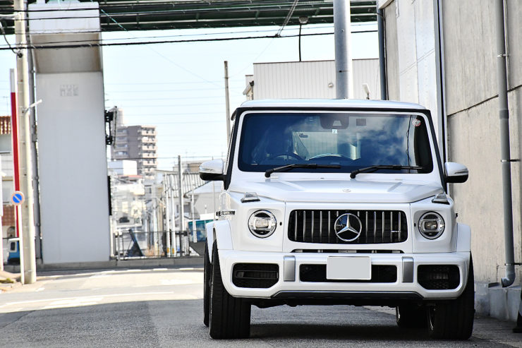 愛知県　名古屋　ゲレンデ　Gクラス　G63　カスタム　ベンツ　ローダウン　iid　プロテクションフィルム　ステルス　スペーサー　電動サイドステップ　ボンド