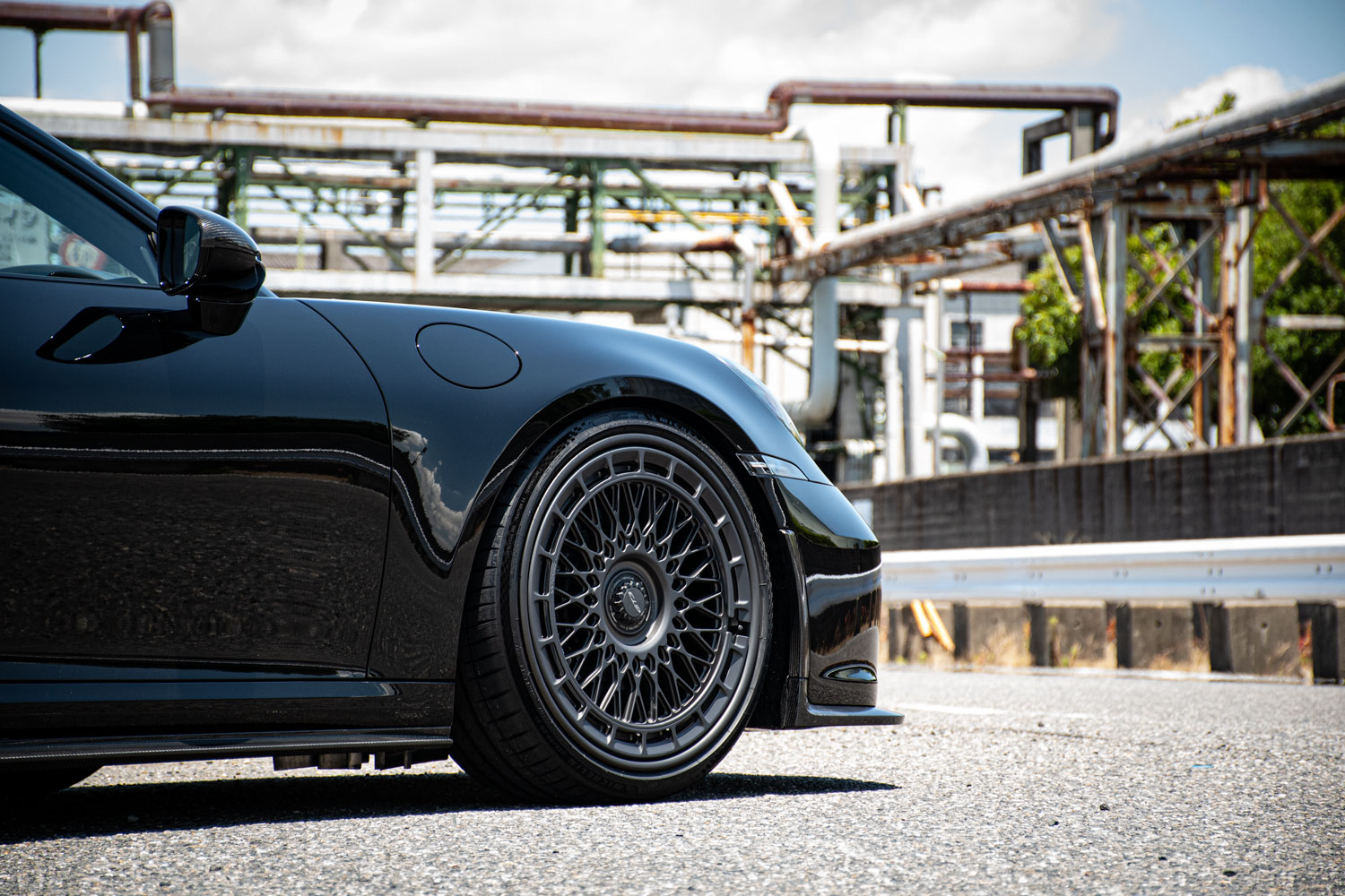 ポルシェ 992 GT3 ローダウン MVフォージド ホイール テックアート エアロ プロテクションフィルム カスタム 名古屋