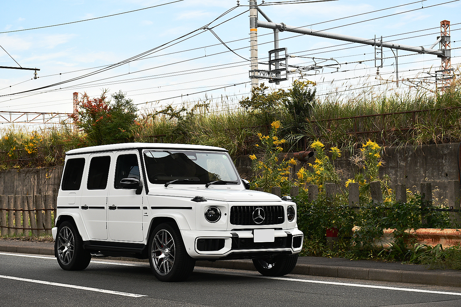 愛知県　名古屋　ベンツ　カスタム　AMG　W465　ローダウン　スペーサー　22インチ　ISC　プロテクションフィルム　マットオパリスホワイト　ボンド　ボンド名古屋