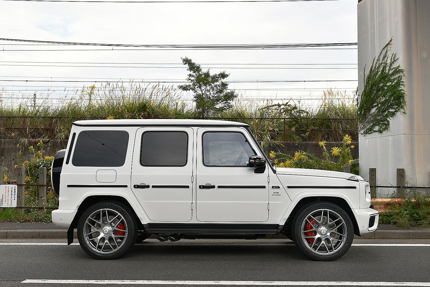 愛知県　名古屋　ベンツ　カスタム　AMG　W465　ローダウン　スペーサー　22インチ　ISC　プロテクションフィルム　マットオパリスホワイト　ボンド　ボンド名古屋