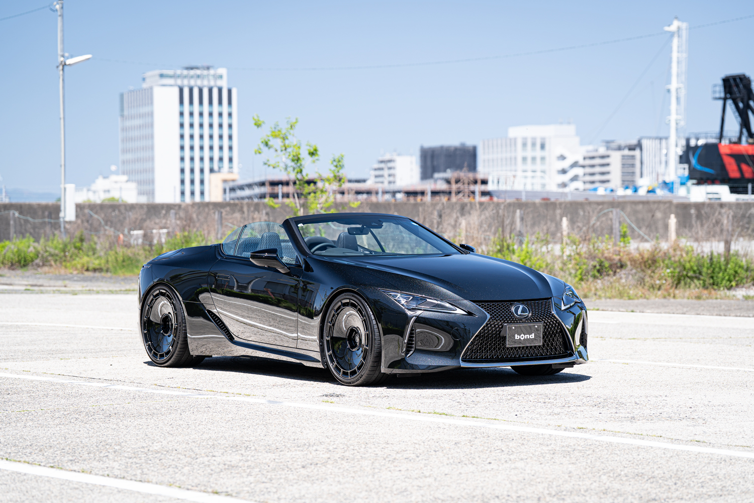 レクサス LEXUS LC500 コンバーチブル ローダウン 車高調 RS-R ホイール AKフォージド 22インチ ブラックアウト カスタム 名古屋