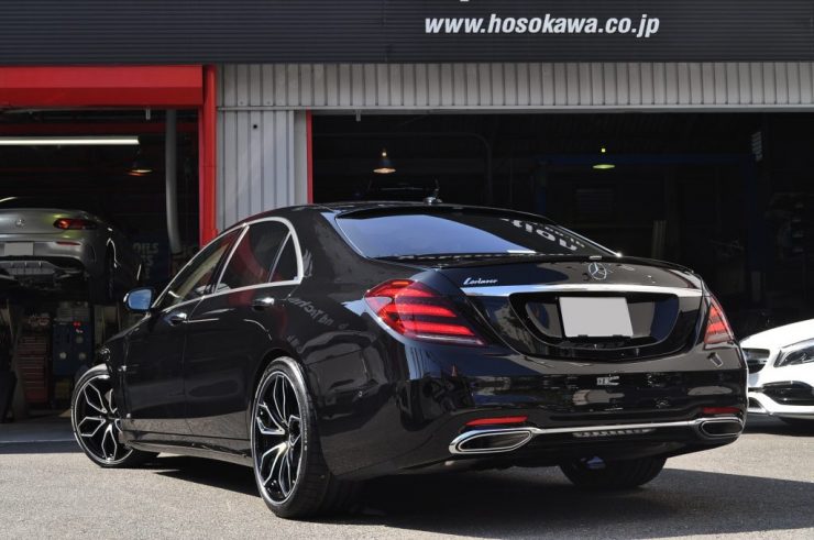 W222 後期Sクラス ロリンザーフルエアロ ホイール交換 カスタム