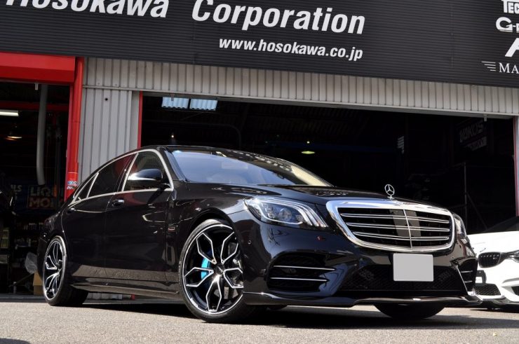 W222 後期Sクラス ロリンザーフルエアロ ホイール交換 カスタム