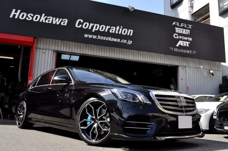 W222 後期Sクラス ロリンザーフルエアロ ホイール交換 カスタム
