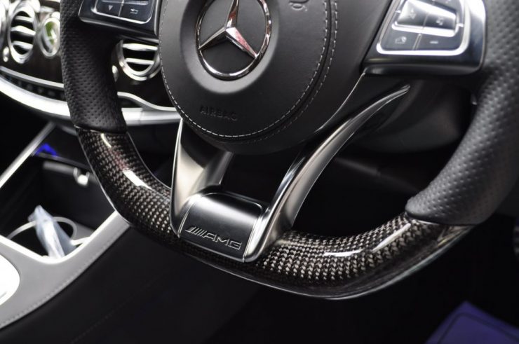 W222 S63 リアモニター 後期テール カーボンステアリング カスタム