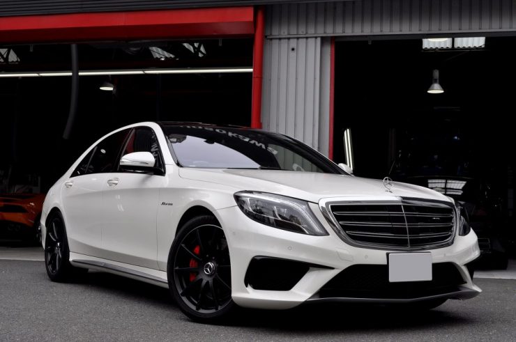 W222 S63 リアモニター 後期テール カーボンステアリング カスタム
