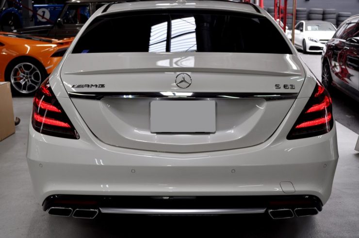 W222 S63 リアモニター 後期テール カーボンステアリング カスタム