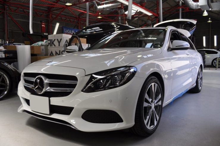 W205 C350e ホイール交換　キャリパーペイント