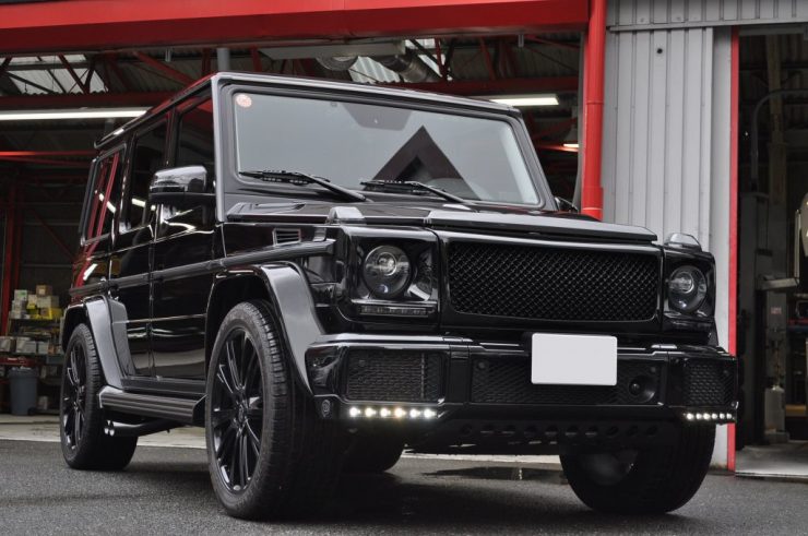 W463 G550 AMGブレーキ交換　ブラバスリアバンパー