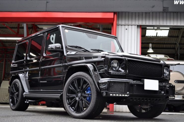 W463 G550 AMGブレーキ交換　ブラバスリアバンパー