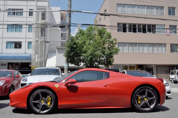 フェラーリ458スパイダー　ダウンサス　Ｈ＆Ｒ　カスタム　