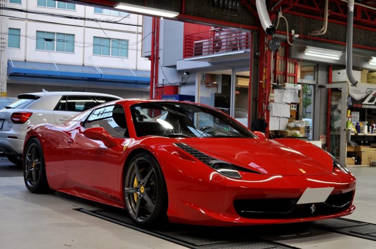 フェラーリ458スパイダー　ダウンサス　Ｈ＆Ｒ　カスタム