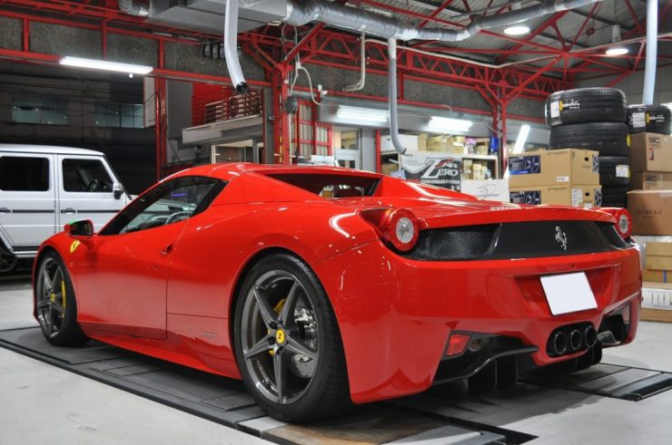 フェラーリ458スパイダー ダウンサス H&R カスタム