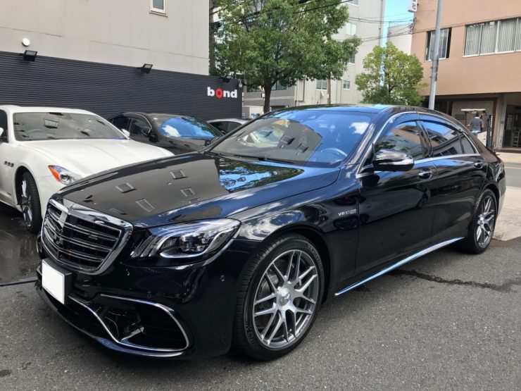 W222 後期S63 ホイール交換 カーボンエアロ　カスタム