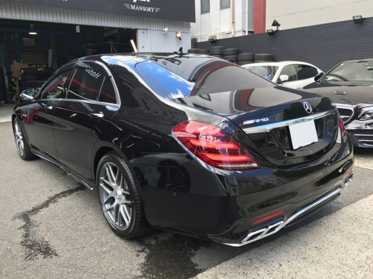 W222 後期S63 ホイール交換 カーボンエアロ　カスタム