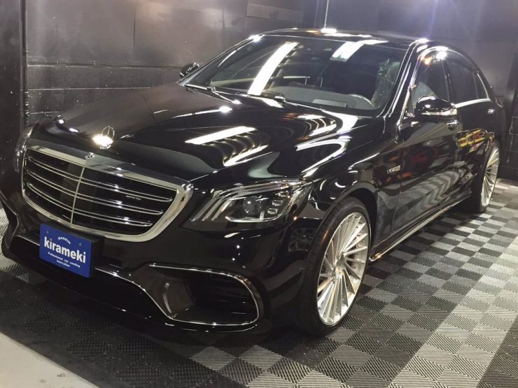 W222 後期S63 ホイール交換 カーボンエアロ　カスタム