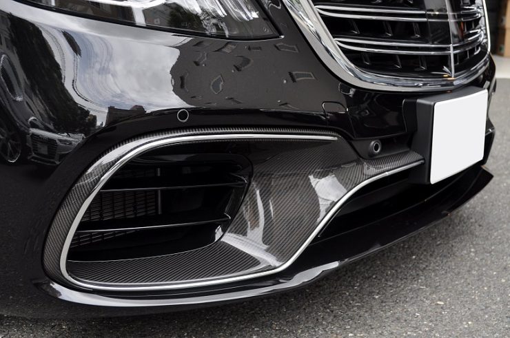 W222 後期S63 ホイール交換 カーボンエアロ　カスタム
