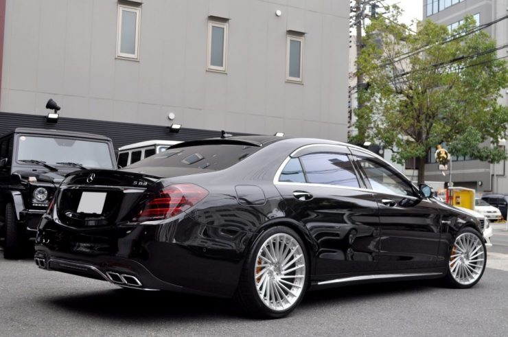 W222 後期S63 ホイール交換 カーボンエアロ　カスタム
