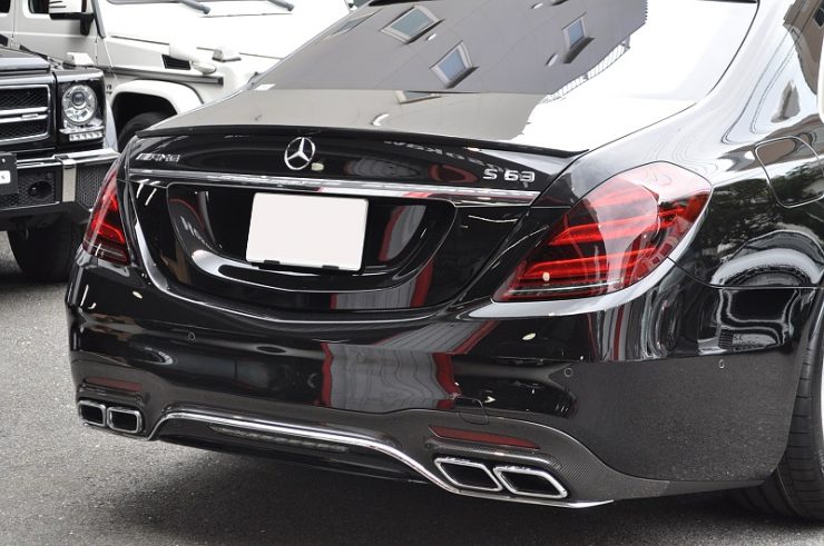 W222 後期S63 ホイール交換 カーボンエアロ　カスタム