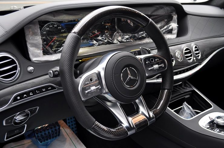 W222 後期S63 ホイール交換 カーボンエアロ　カスタム