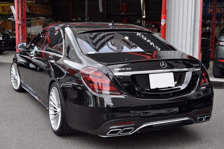 W222 後期S63 ホイール交換 カーボンエアロ　カスタム