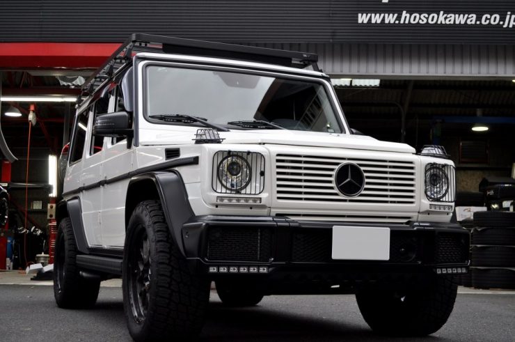 W463 G550 カーボンステアリング交換