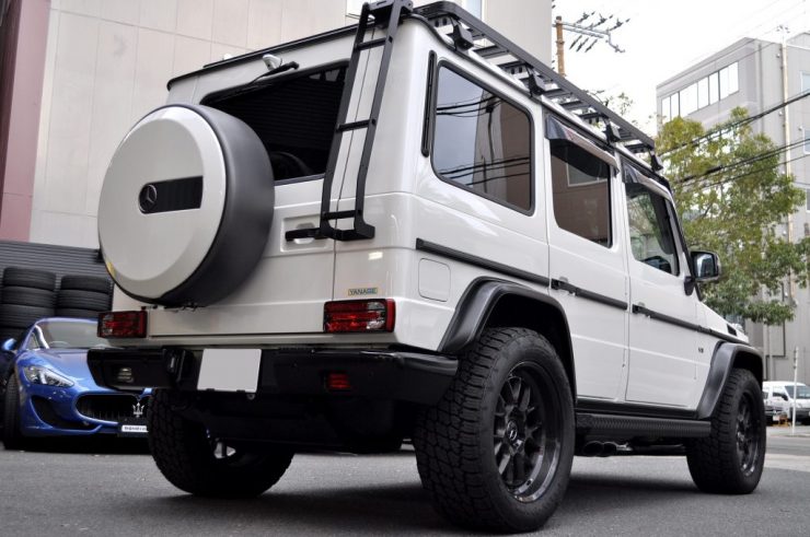 W463 G550 カーボンステアリング交換