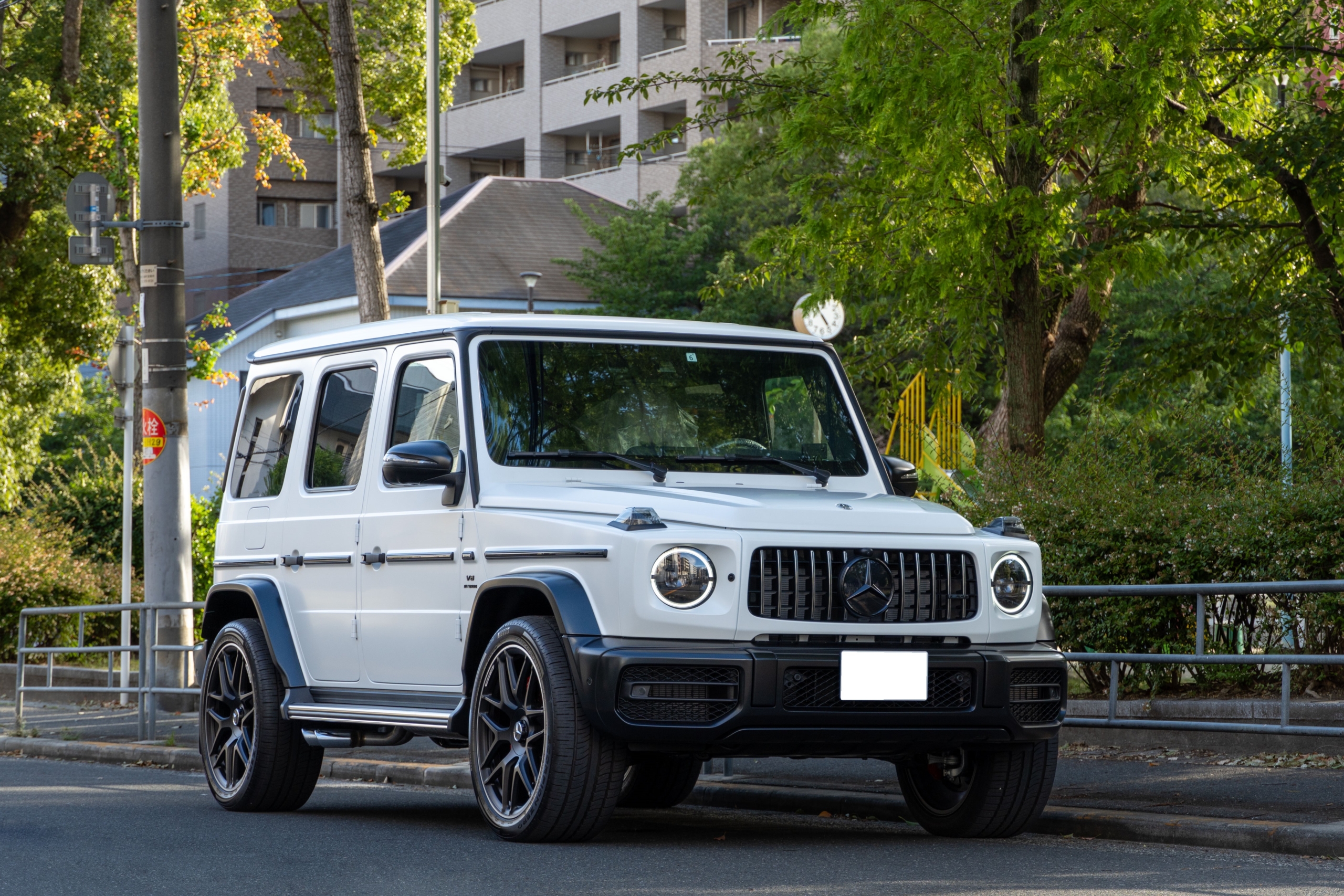 W463A G63 AMG エディションマグノホワイト フルプロテクション コーティング 低ダストブレーキパッド スペーサー ボンド大阪 カスタム