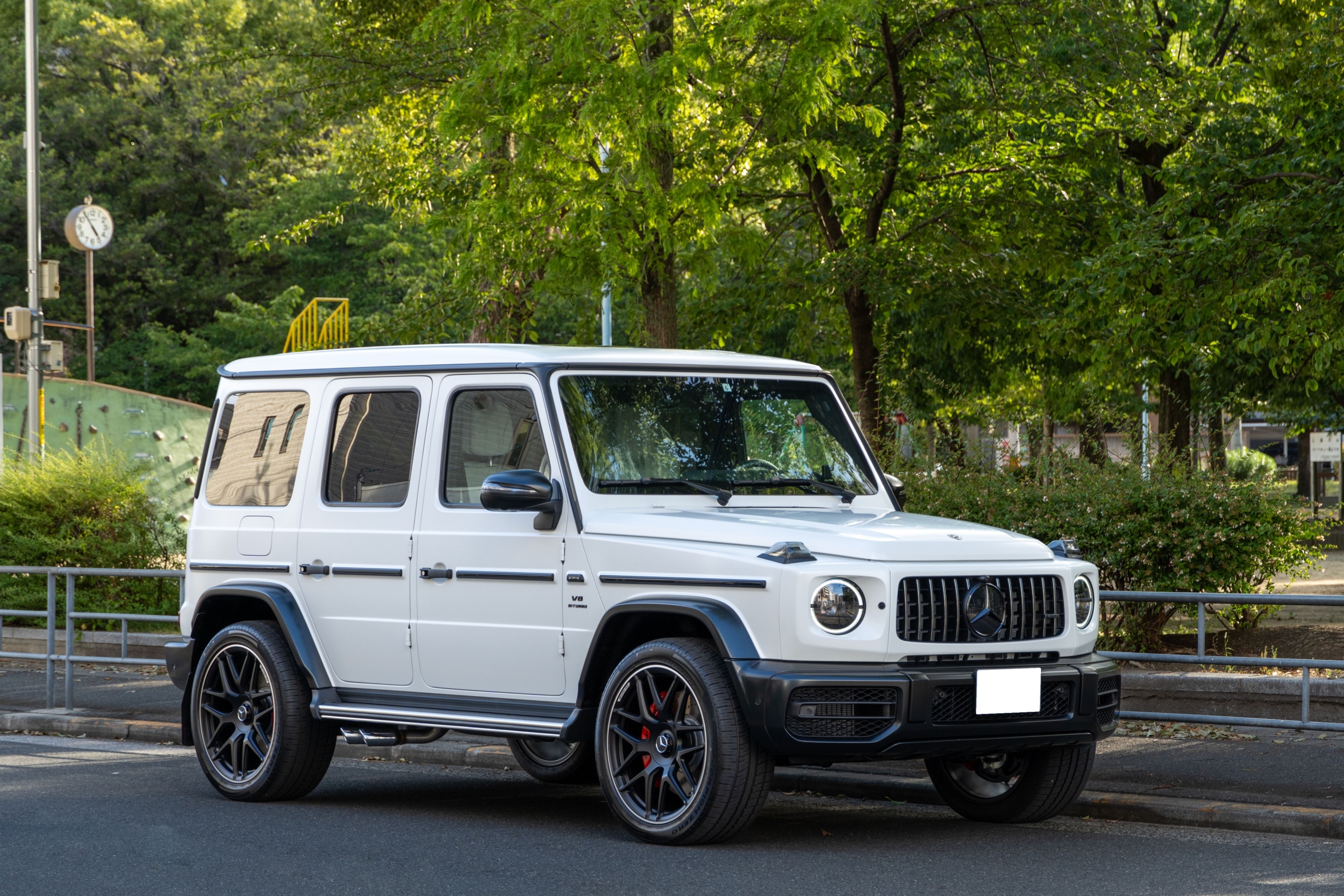 W463A G63 AMG エディションマグノホワイト フルプロテクション コーティング 低ダストブレーキパッド スペーサー ボンド大阪 カスタム