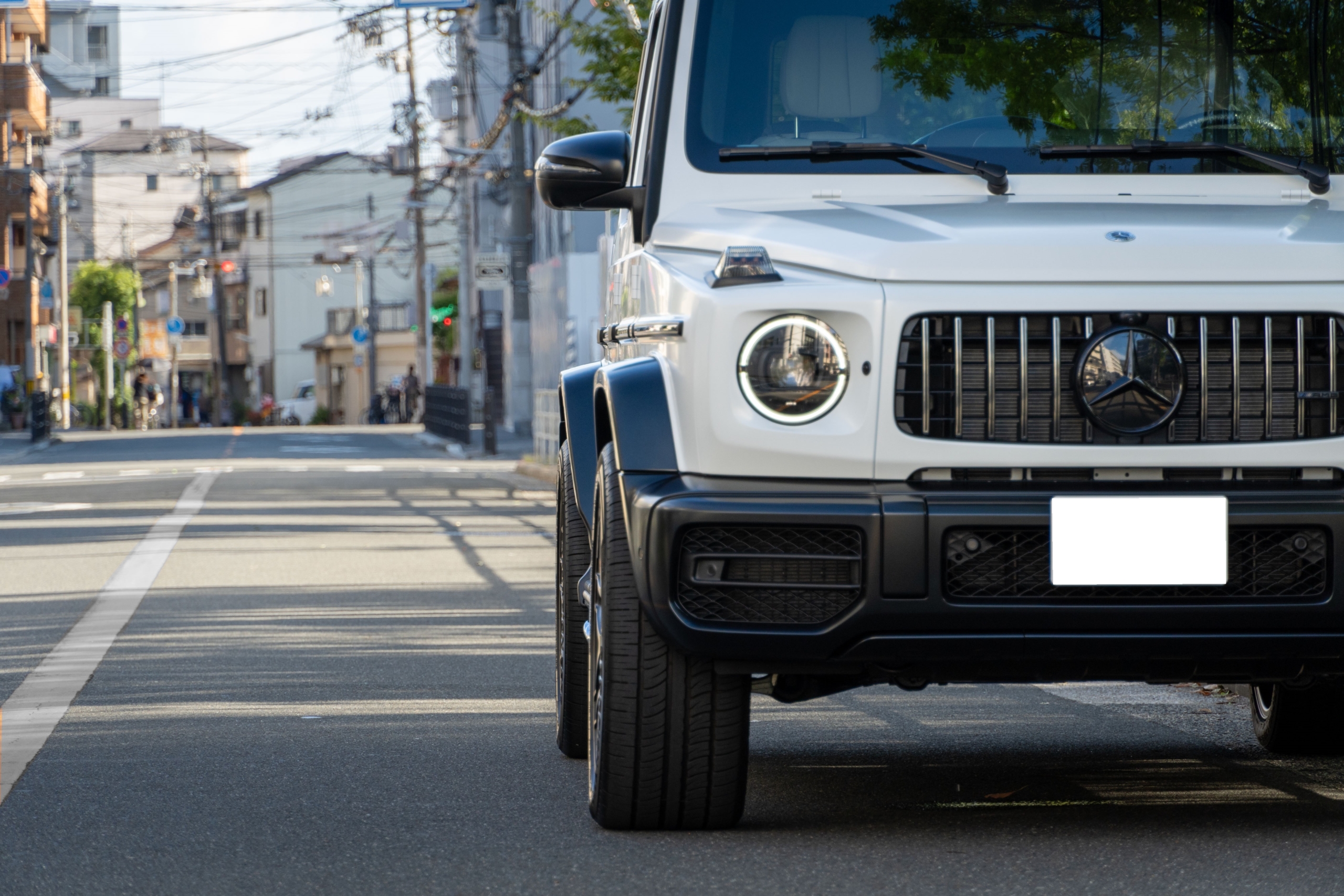 W463A G63 AMG エディションマグノホワイト フルプロテクション コーティング 低ダストブレーキパッド スペーサー ボンド大阪 カスタム
