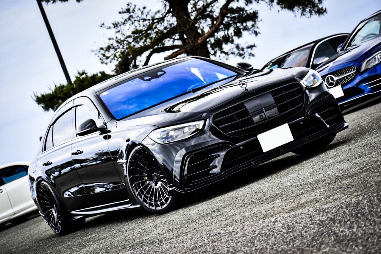 W223 S500 MAXHAUST マフラー キャリパーペイント スモークテール ガラスコーティング