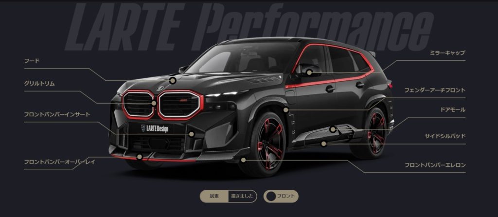 BMW XM larte design エアロ カスタム