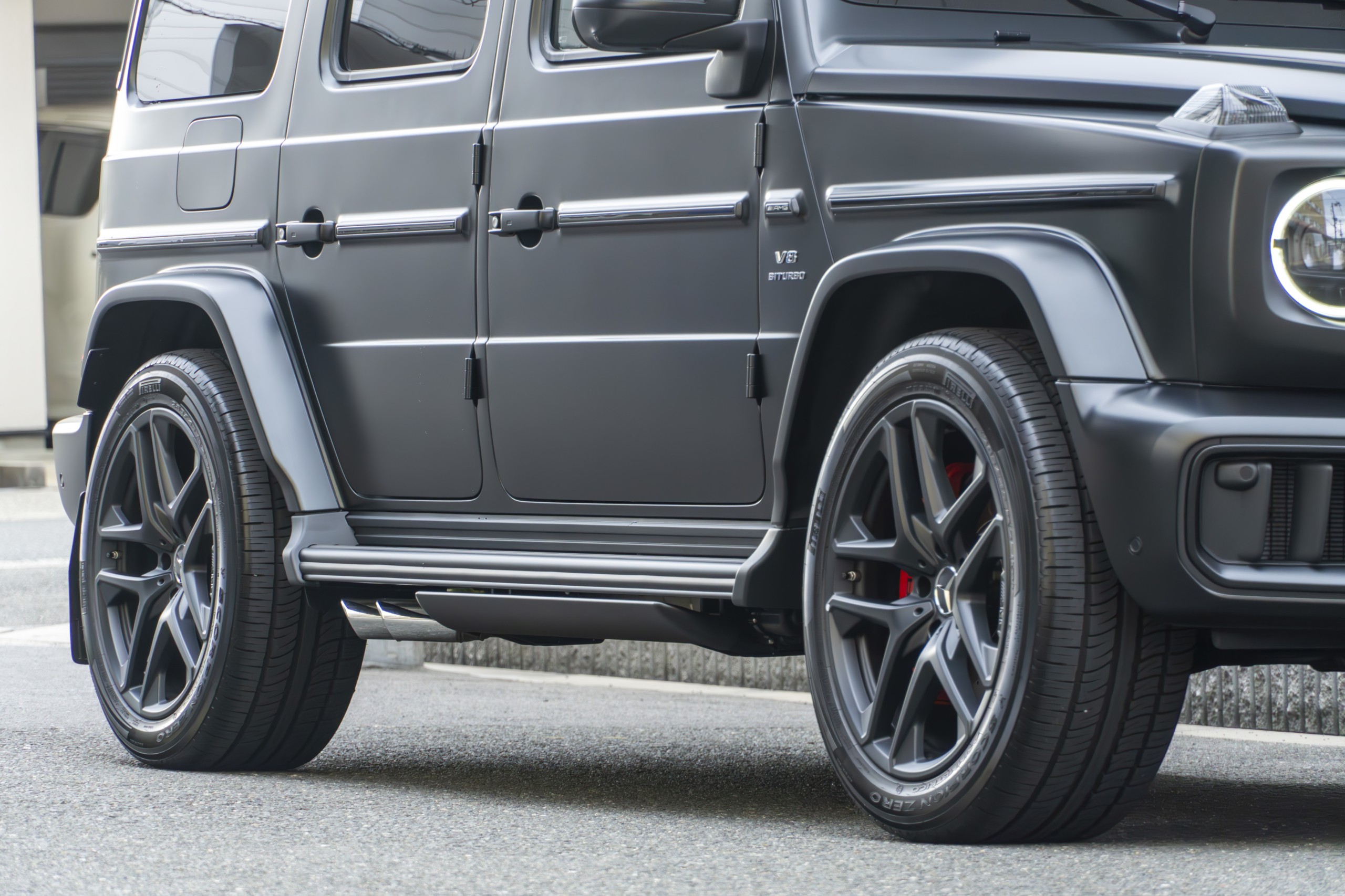 W465 G63 AMG×ダウンサス・スペーサー・低ダストパッド・電動ステップ・ラッピング ボンド大阪