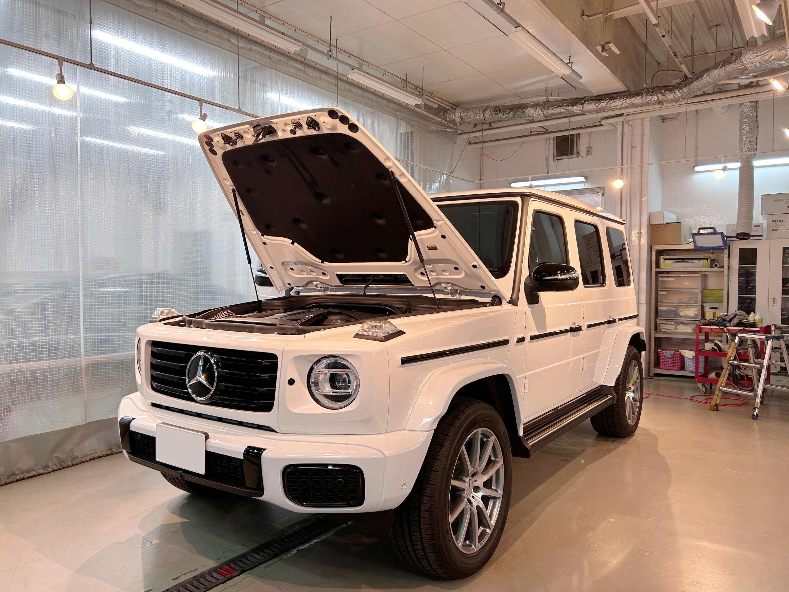 W465 G450d 電動サイドステップ ブラックアウト カスタム