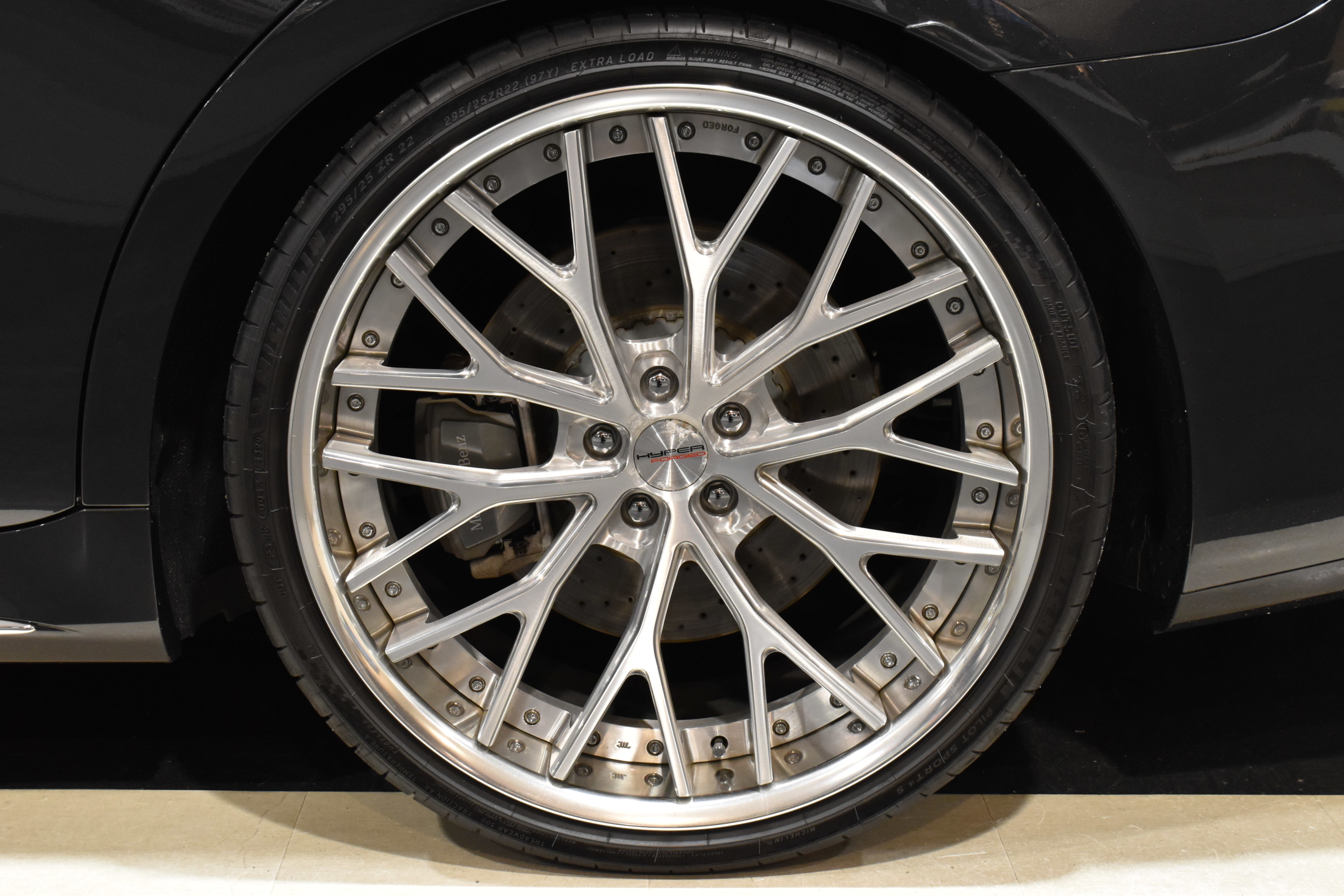 MERCEDES BENZ S5804Mロンググラファイトグレー　右H　HYPERFORGED　HF-LMC　22インチ　ローダウン　デジタルインナーミラー　レーダー＆ドライブレコーダー