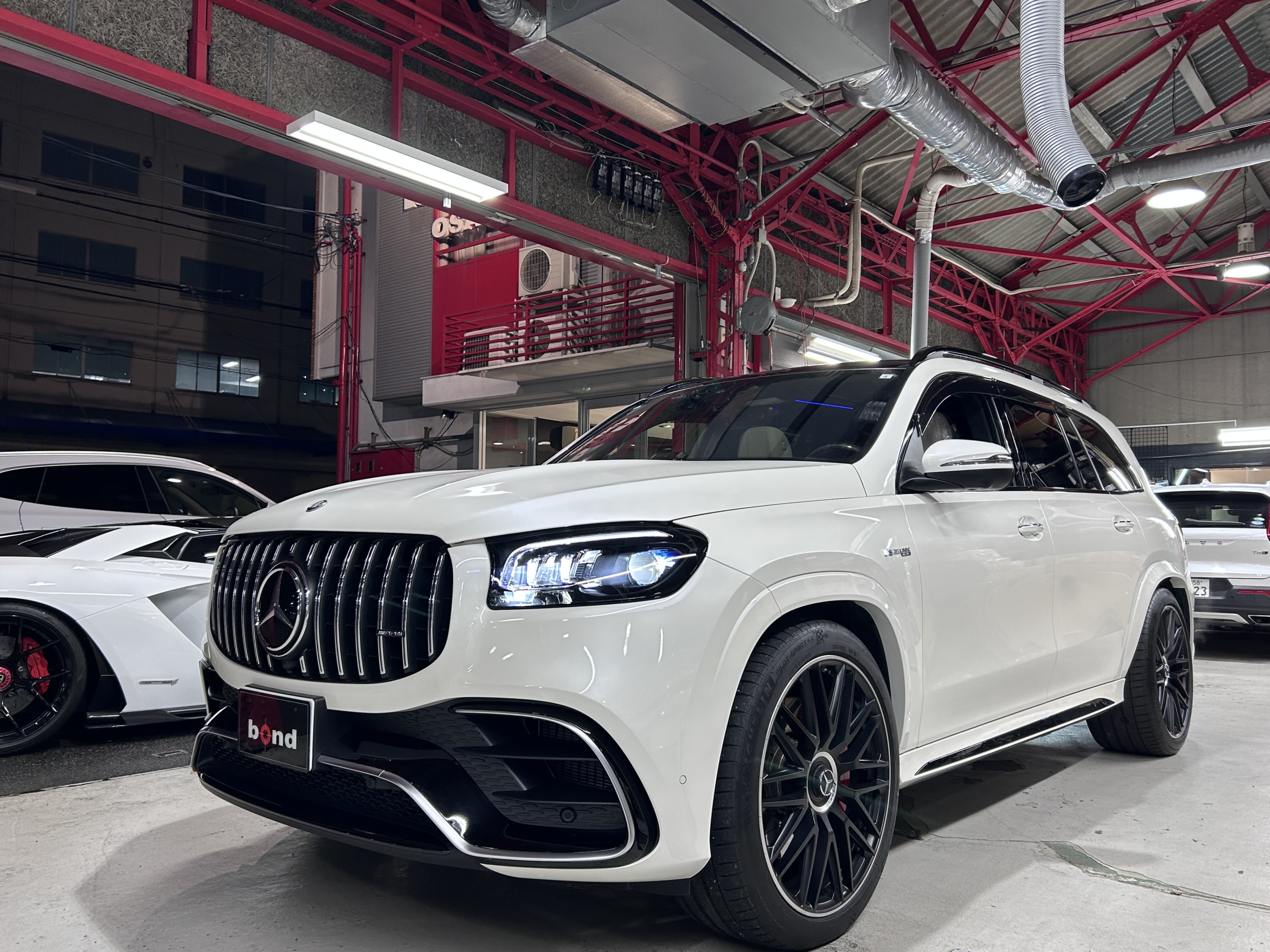 GLS63 Akrapovic マフラー交換 電動サイドステップ