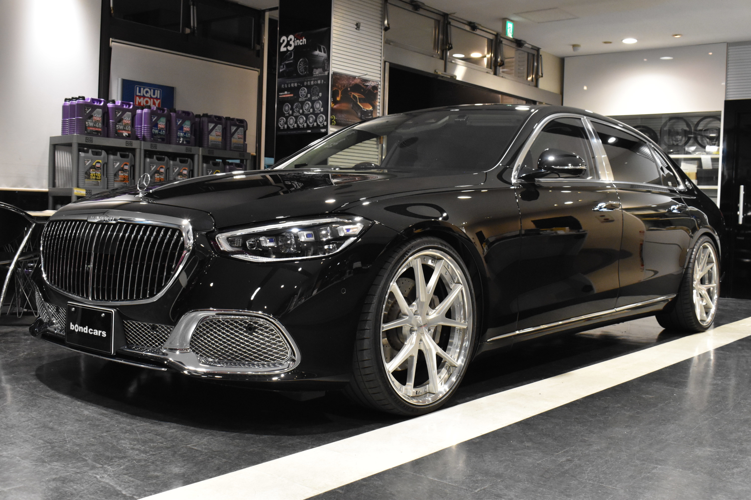 メルセデスマイバッハ　S580　4MATIC　オブシディアンブラック　グレーレザーシート　HYPERFORGED LC-5 ２２インチＡＷ　ロワリングキット　フロントメッキグリル　3Ｄツィーター 　レーダー＆ドライブレコーダー