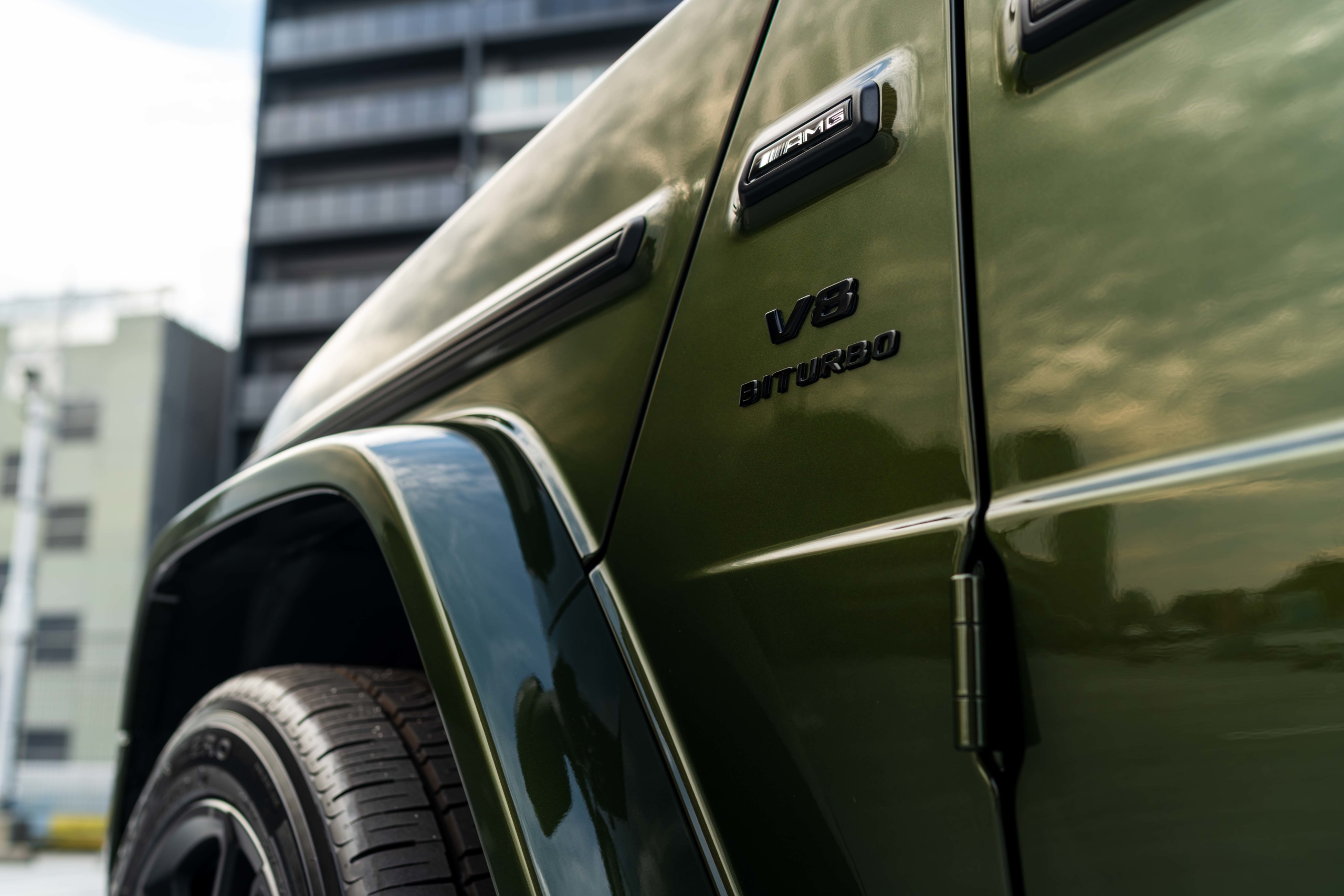 G63　デジーノオリーブグリーン　サイドステップ　イージークローザー　カスタム