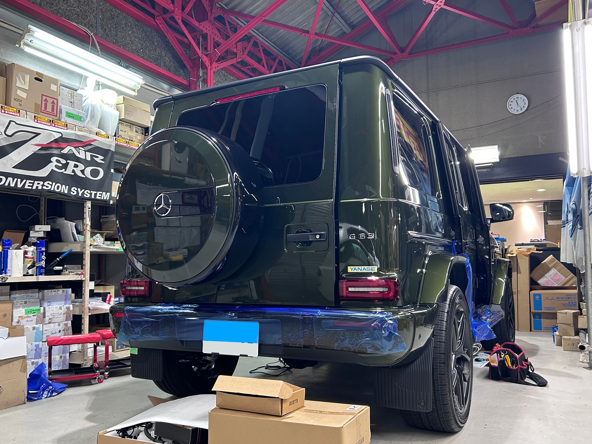 G63 デジーノオリーブグリーン サイドステップ イージークローザー カスタム