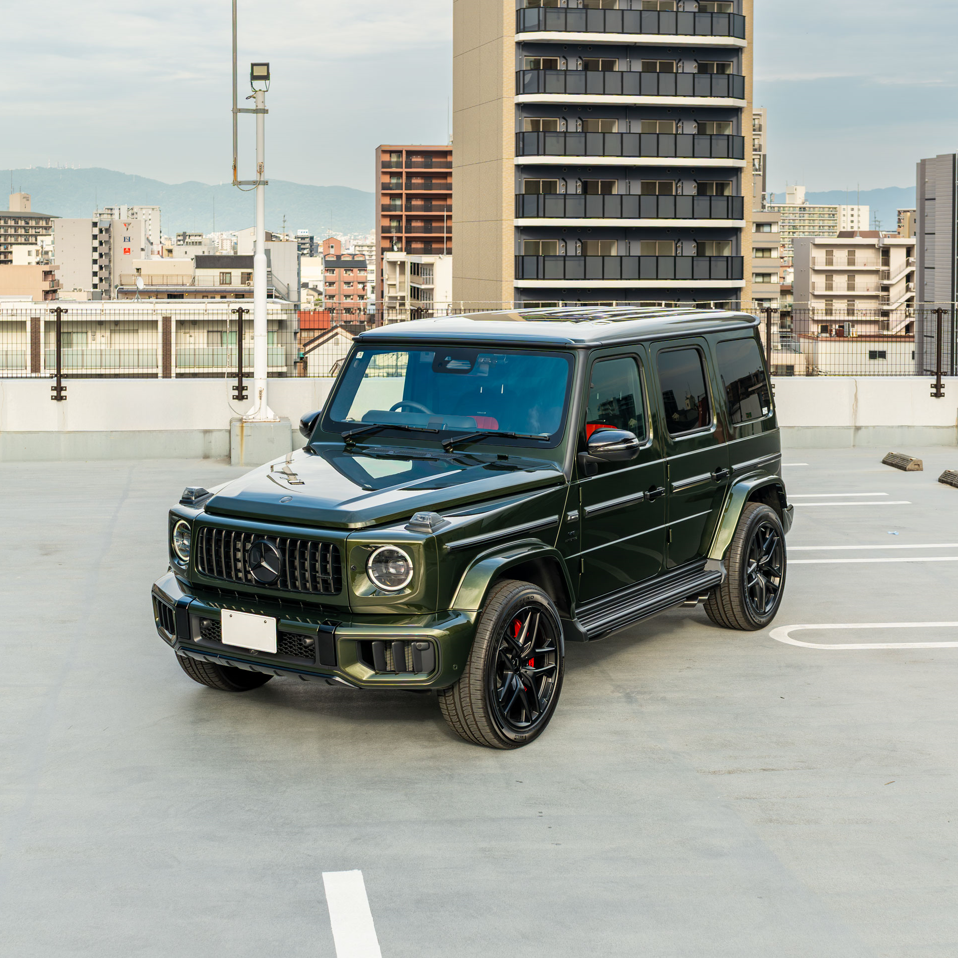 G63　デジーノオリーブグリーン　サイドステップ　イージークローザー　カスタム