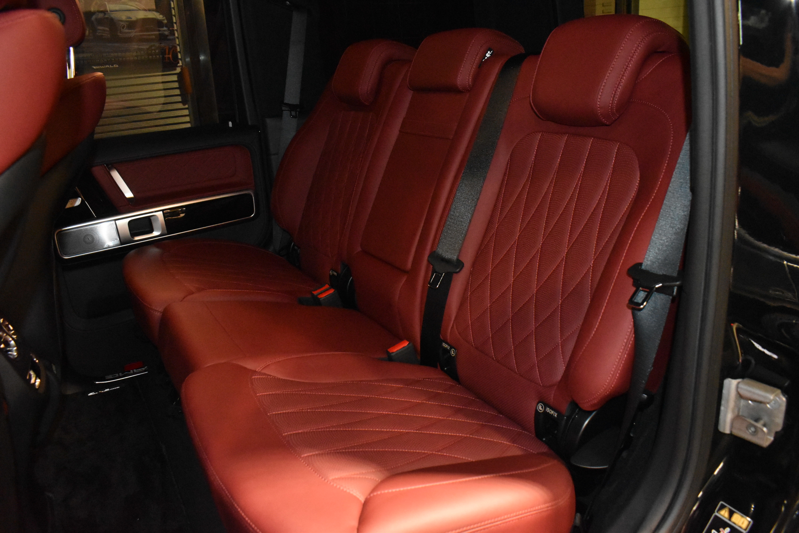 ディーラー車 ワンオーナー 左ハンドル 赤革シート G manufakturプログラムプラス オブシディアンブラック シートヒータープラス/ベンチレーション レーダー&ドラレコ