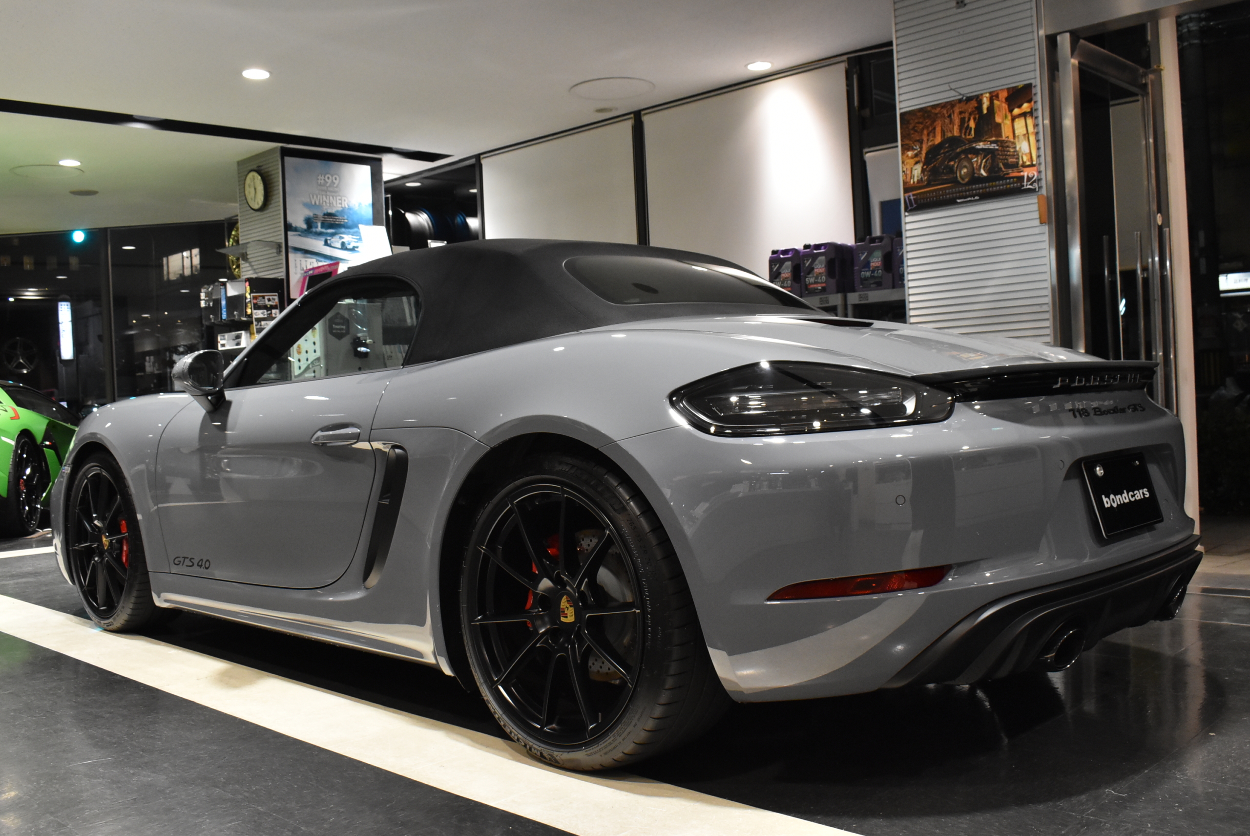 718 Boxster GTS4.0 アークティックグレー 右H スポクロ スポエグ ACC PDLS+LEDヘッドライト カーボンインテリアPKG Race-Tex インテリアレザーアイテム シートベンチレーション