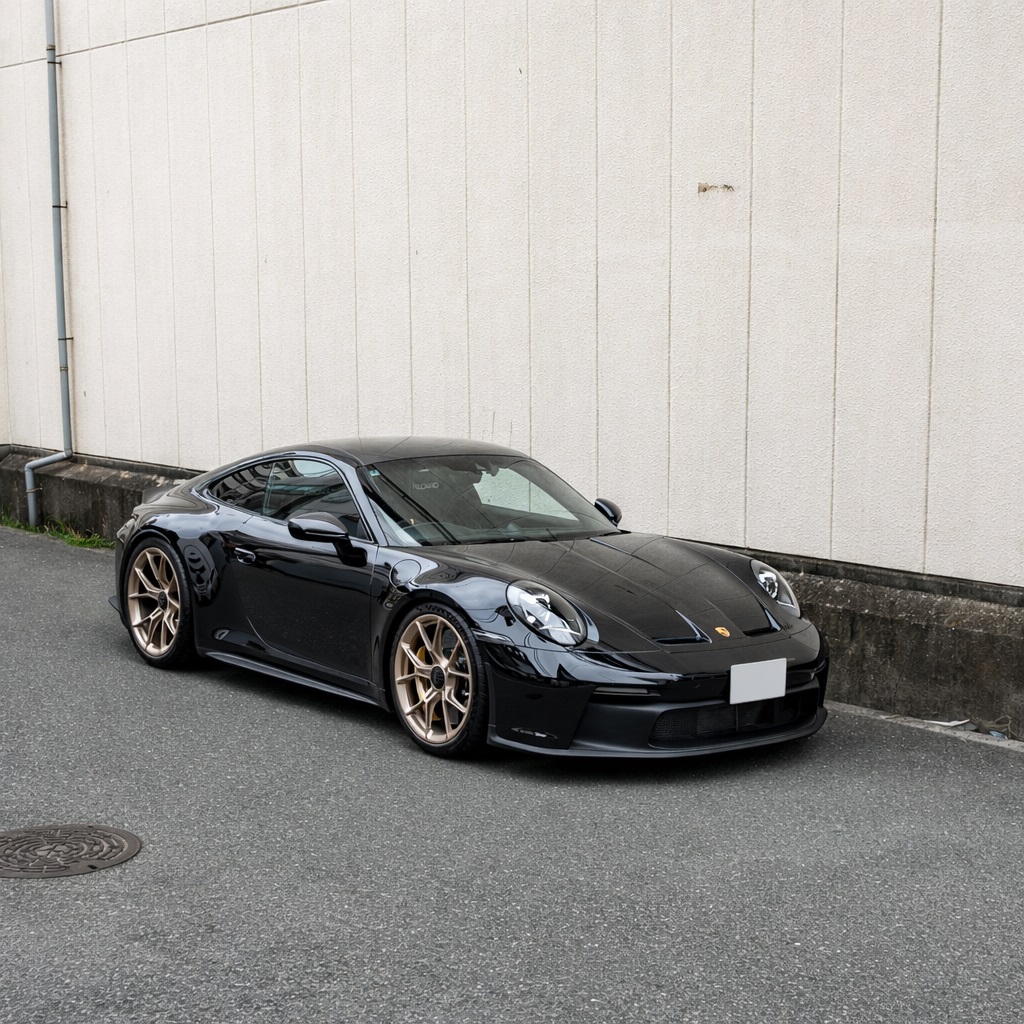 ポルシェ　992　GT3　ホイールペイント　RECARO　リアウィング取り外し
